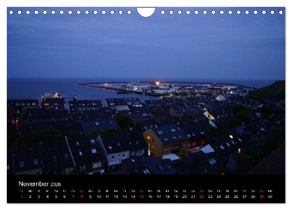 Abend in Helgoland (Wandkalender 2026 DIN A4 quer), CALVENDO Monatskalender