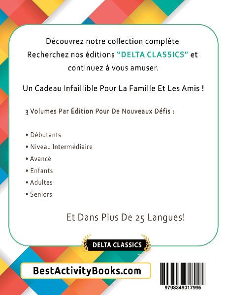 MOTS PÊLE-MÊLE EN  FORMAT XL POUR DÉBUTANTS - C'EST FACILE ! - VOL.1 - DELTA CLASSICS - 2000 MOTS MÊLÉS - UNE ACTIVITÉ LINGUISTIQUE TRÈS AMUSANTE - INCLUT