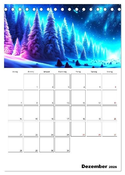 Neonlicht Familienplaner (Tischkalender 2026 DIN A5 hoch), CALVENDO Monatskalender