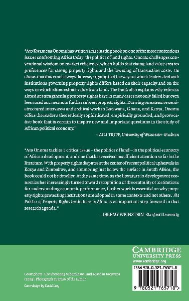The Politics of Property Rights Institutions in Africa