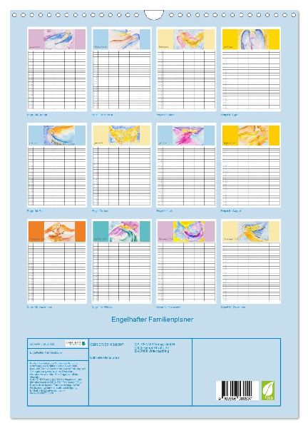 Engelhafter Familienplaner (Wandkalender 2026 DIN A3 hoch), CALVENDO Monatskalender