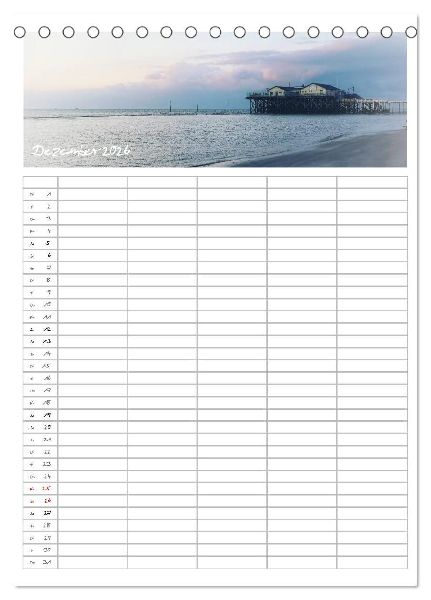 Nordfriesland - Familienplaner (Tischkalender 2026 DIN A5 hoch), CALVENDO Monatskalender