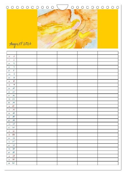 Engelhafter Familienplaner (Wandkalender 2026 DIN A4 hoch), CALVENDO Monatskalender