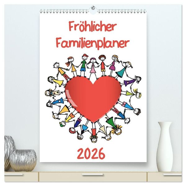 Fröhlicher Familienplaner (hochwertiger Premium Wandkalender ...