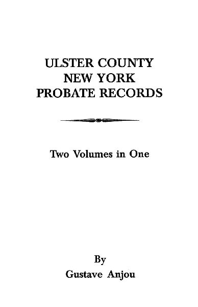 Ulster County, New York Probate Records