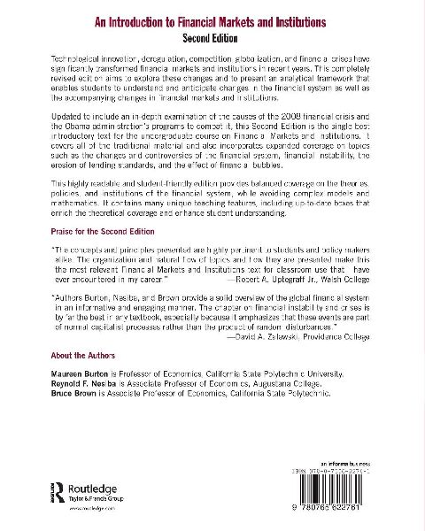 An Introduction to Financial Markets and Institutions