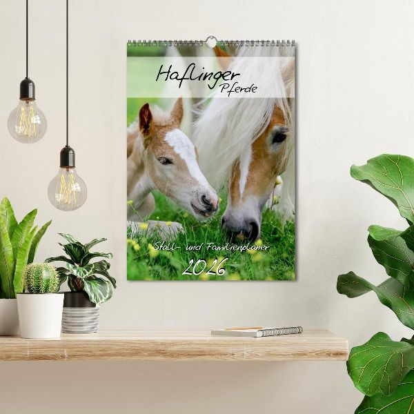 Haflinger Pferde - Stall- und Familienplaner 2026 (Wandkalender 2026 DIN A3 hoch), CALVENDO Monatskalender
