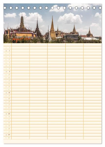 EXOTISCHES SÜDOSTASIEN - Familienplaner 2026 (Tischkalender 2026 DIN A5 hoch), CALVENDO Monatskalender