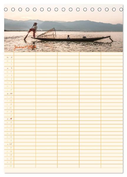 EXOTISCHES SÜDOSTASIEN - Familienplaner 2026 (Tischkalender 2026 DIN A5 hoch), CALVENDO Monatskalender
