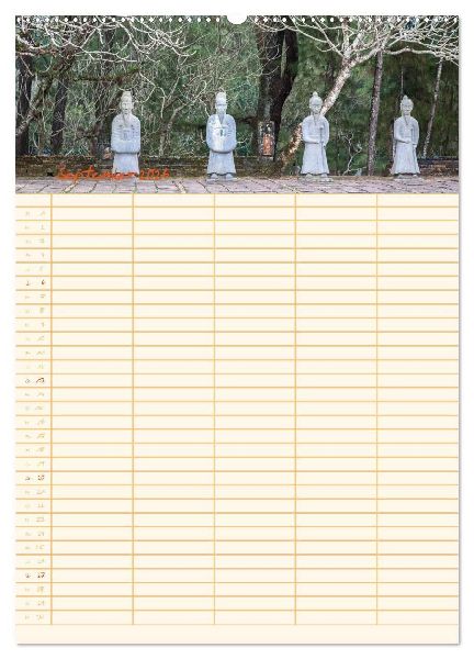 EXOTISCHES SÜDOSTASIEN - Familienplaner 2026 (Wandkalender 2026 DIN A2 hoch), CALVENDO Monatskalender