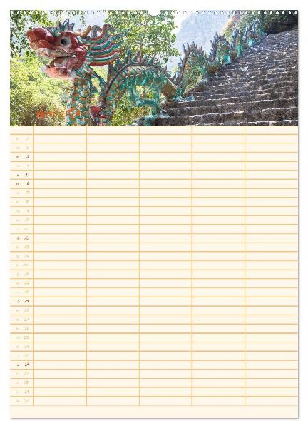 EXOTISCHES SÜDOSTASIEN - Familienplaner 2026 (Wandkalender 2026 DIN A2 hoch), CALVENDO Monatskalender