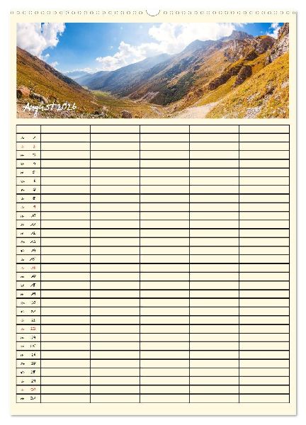 Urlaubsparadiese - Familienplaner (hochwertiger Premium Wandkalender 2026 DIN A2 hoch), Kunstdruck in Hochglanz