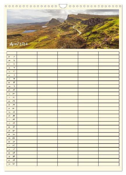 Urlaubsparadiese - Familienplaner (Wandkalender 2026 DIN A3 hoch), CALVENDO Monatskalender