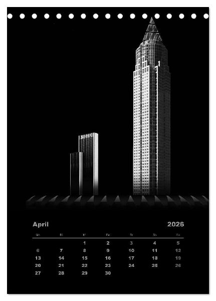 Mystic Skyscraper - Architektonische Meisterwerke (Tischkalender 2026 DIN A5 hoch), CALVENDO Monatskalender
