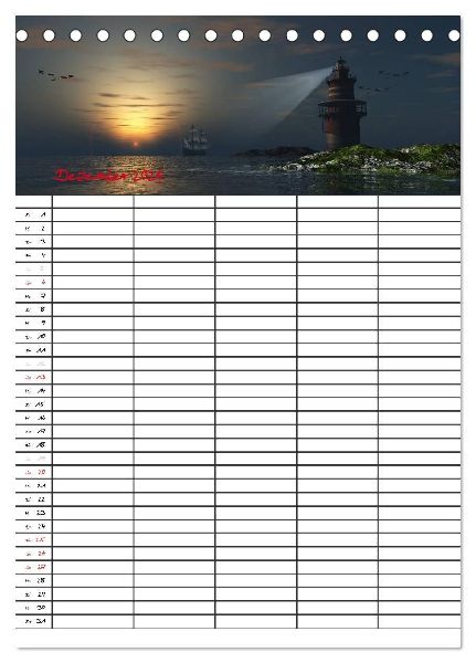 Familienplaner mit schönen Landschaftsbildern (Tischkalender 2026 DIN A5 hoch), CALVENDO Monatskalender