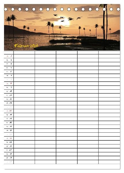 Familienplaner mit schönen Landschaftsbildern (Tischkalender 2026 DIN A5 hoch), CALVENDO Monatskalender