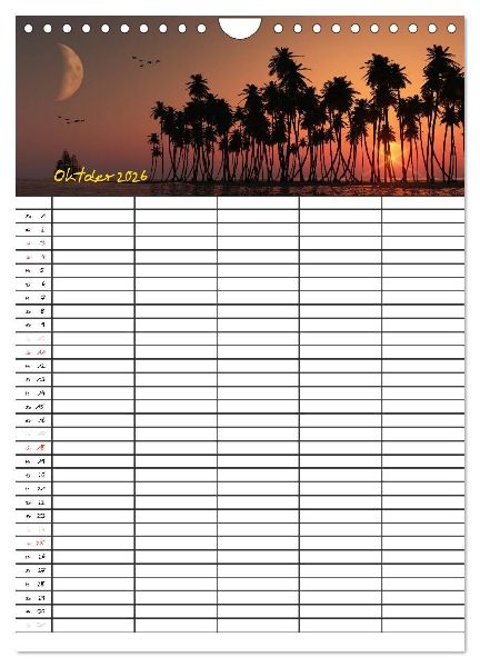 Familienplaner mit schönen Landschaftsbildern (Wandkalender 2026 DIN A4 hoch), CALVENDO Monatskalender