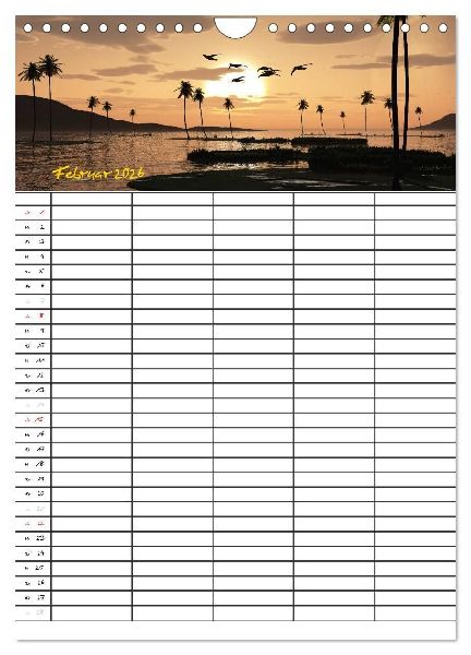 Familienplaner mit schönen Landschaftsbildern (Wandkalender 2026 DIN A4 hoch), CALVENDO Monatskalender