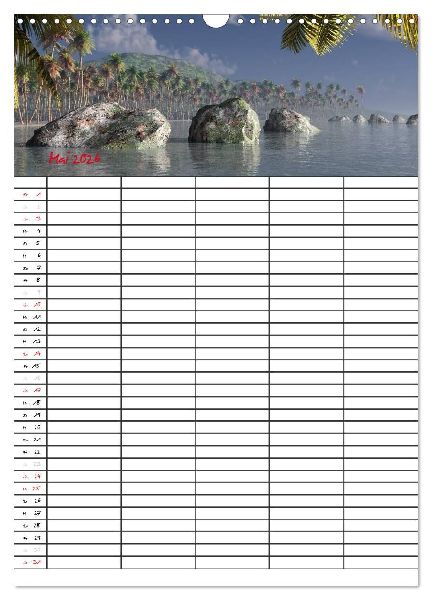 Familienplaner mit schönen Landschaftsbildern (Wandkalender 2026 DIN A3 hoch), CALVENDO Monatskalender