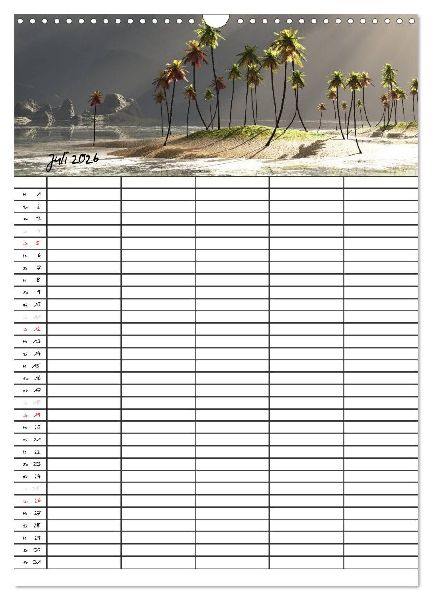 Familienplaner mit schönen Landschaftsbildern (Wandkalender 2026 DIN A3 hoch), CALVENDO Monatskalender
