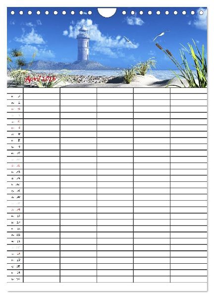 Familienplaner mit schönen Landschaftsbildern (Wandkalender 2026 DIN A4 hoch), CALVENDO Monatskalender
