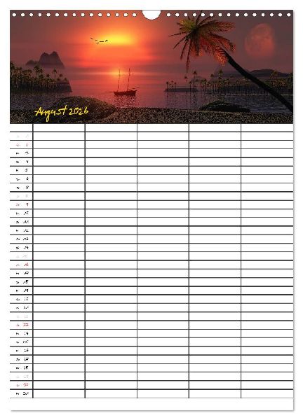 Familienplaner mit schönen Landschaftsbildern (Wandkalender 2026 DIN A3 hoch), CALVENDO Monatskalender