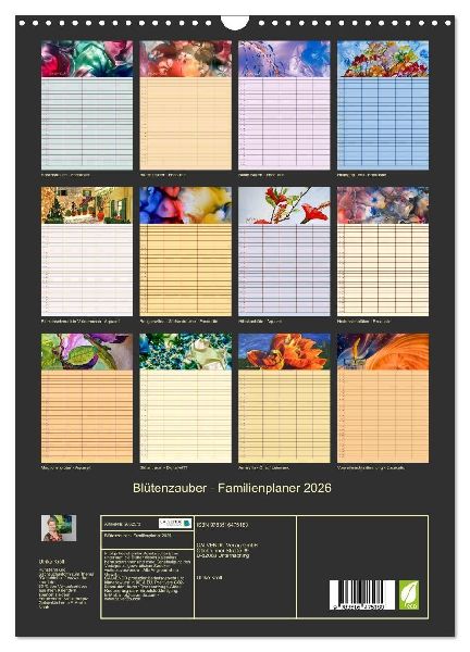 Blütenzauber - Familienplaner 2026 (Wandkalender 2026 DIN A3 hoch), CALVENDO Monatskalender
