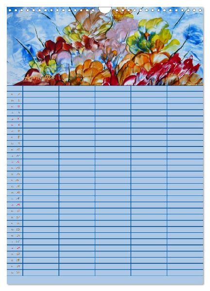 Blütenzauber - Familienplaner 2026 (Wandkalender 2026 DIN A3 hoch), CALVENDO Monatskalender