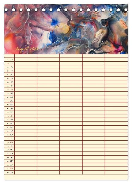 Blütenzauber - Familienplaner 2026 (Tischkalender 2026 DIN A5 hoch), CALVENDO Monatskalender