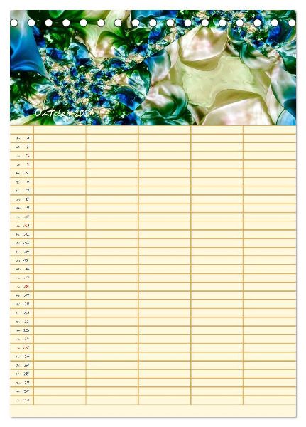 Blütenzauber - Familienplaner 2026 (Tischkalender 2026 DIN A5 hoch), CALVENDO Monatskalender
