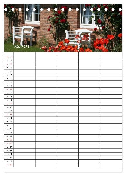 Familienplaner - Sylt (Tischkalender 2026 DIN A5 hoch), CALVENDO Monatskalender