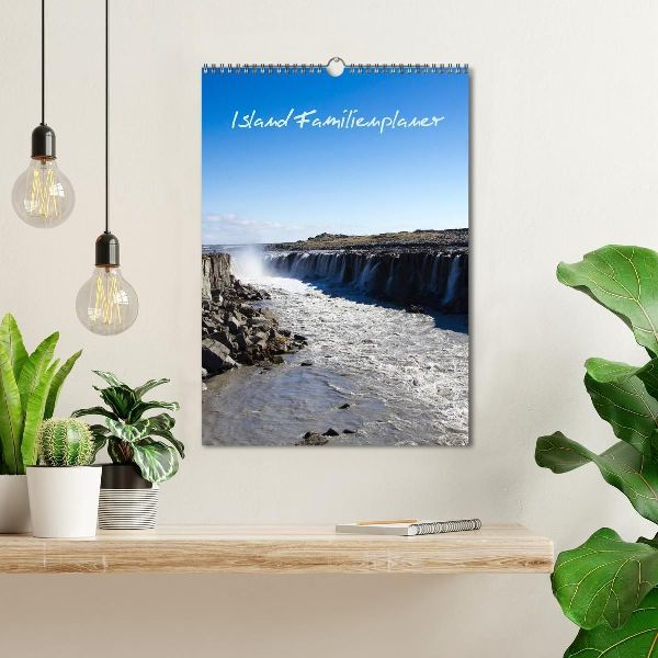 Island Familienplaner (Wandkalender 2026 DIN A3 hoch), CALVENDO Monatskalender