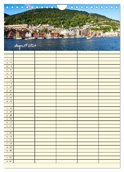 Familienplaner Norwegen (Wandkalender 2026 DIN A4 hoch), CALVENDO Monatskalender