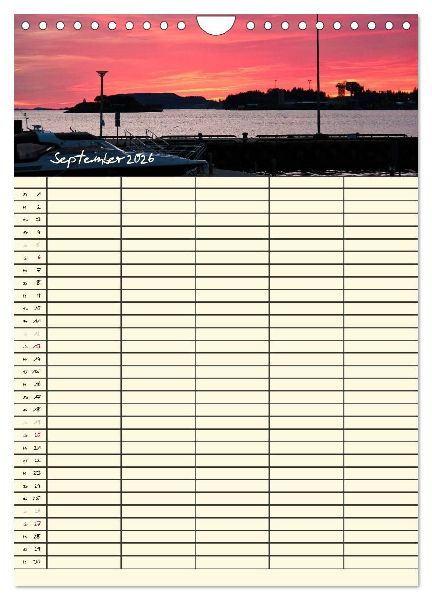 Familienplaner Norwegen (Wandkalender 2026 DIN A4 hoch), CALVENDO Monatskalender