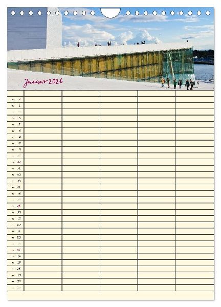 Familienplaner Norwegen (Wandkalender 2026 DIN A4 hoch), CALVENDO Monatskalender