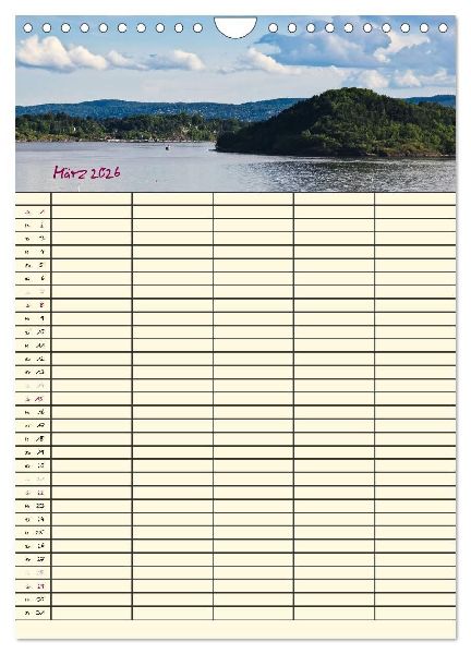 Familienplaner Norwegen (Wandkalender 2026 DIN A4 hoch), CALVENDO Monatskalender