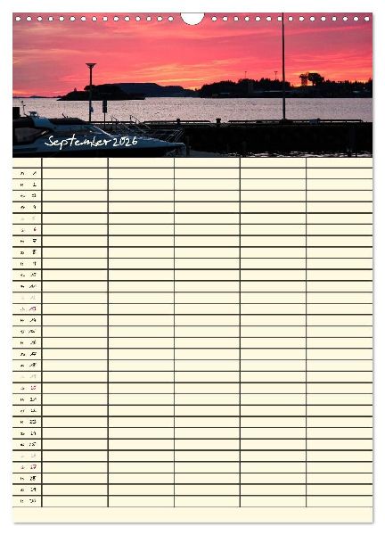 Familienplaner Norwegen (Wandkalender 2026 DIN A3 hoch), CALVENDO Monatskalender