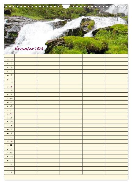 Familienplaner Norwegen (Wandkalender 2026 DIN A3 hoch), CALVENDO Monatskalender