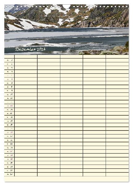 Familienplaner Norwegen (Wandkalender 2026 DIN A3 hoch), CALVENDO Monatskalender