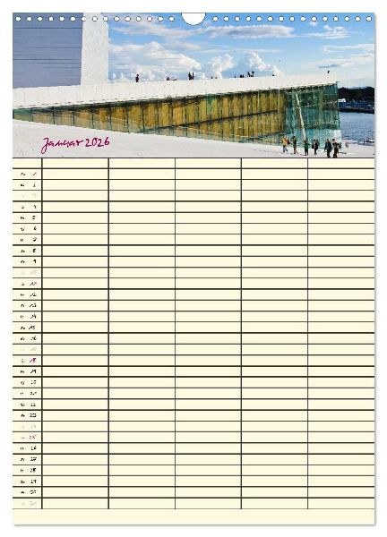 Familienplaner Norwegen (Wandkalender 2026 DIN A3 hoch), CALVENDO Monatskalender