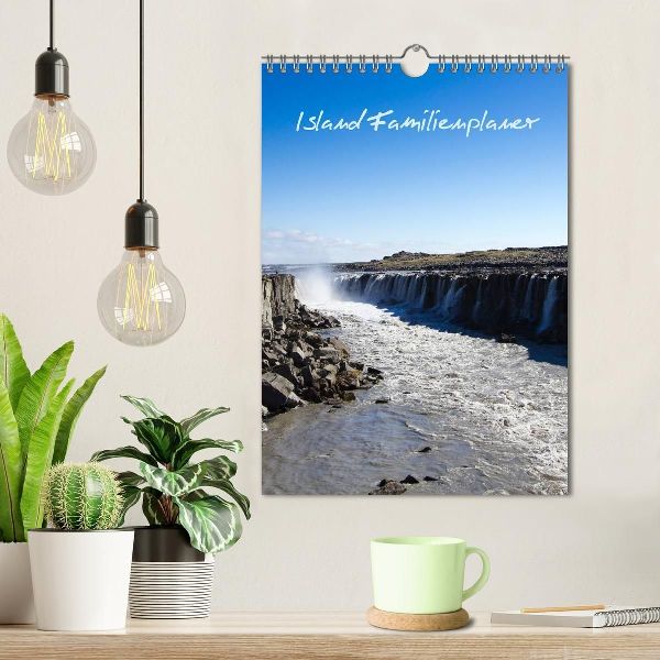 Island Familienplaner (Wandkalender 2026 DIN A4 hoch), CALVENDO Monatskalender