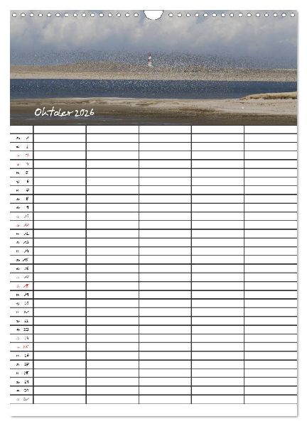 Familienplaner - Sylt (Wandkalender 2026 DIN A3 hoch), CALVENDO Monatskalender