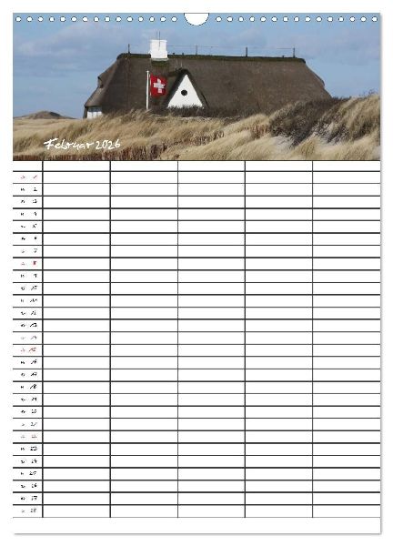 Familienplaner - Sylt (Wandkalender 2026 DIN A3 hoch), CALVENDO Monatskalender