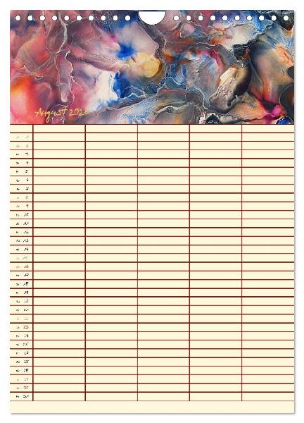 Blütenzauber - Familienplaner 2026 (Wandkalender 2026 DIN A4 hoch), CALVENDO Monatskalender