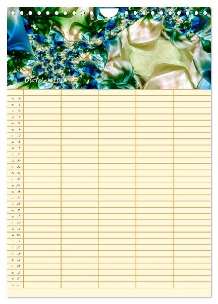 Blütenzauber - Familienplaner 2026 (Wandkalender 2026 DIN A4 hoch), CALVENDO Monatskalender