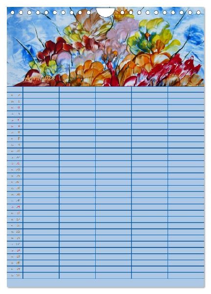 Blütenzauber - Familienplaner 2026 (Wandkalender 2026 DIN A4 hoch), CALVENDO Monatskalender