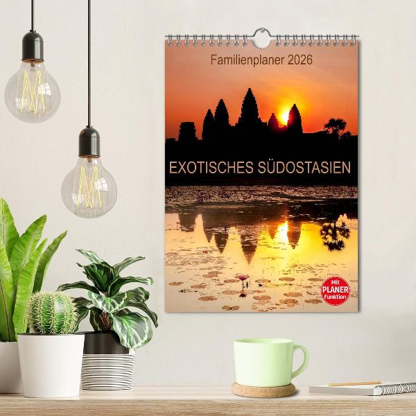 EXOTISCHES SÜDOSTASIEN - Familienplaner 2026 (Wandkalender 2026 DIN A4 hoch), CALVENDO Monatskalender