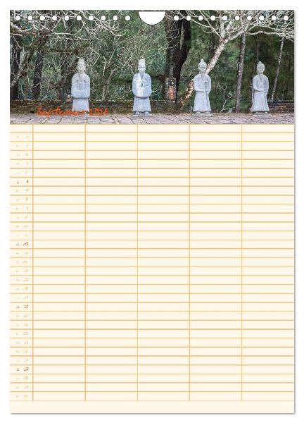 EXOTISCHES SÜDOSTASIEN - Familienplaner 2026 (Wandkalender 2026 DIN A4 hoch), CALVENDO Monatskalender