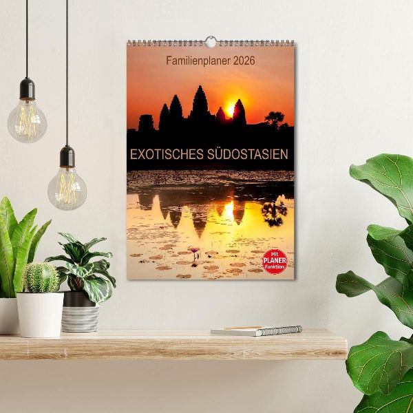 EXOTISCHES SÜDOSTASIEN - Familienplaner 2026 (Wandkalender 2026 DIN A3 hoch), CALVENDO Monatskalender