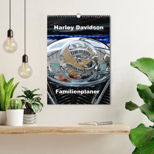 Harley Davidson Familienplaner (Wandkalender 2026 DIN A3 hoch), CALVENDO Monatskalender